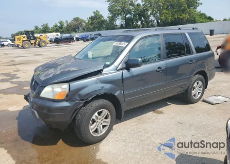 2005 Honda Pilot Exl из США, поврежденный, VIN 5FNYF18515B060157